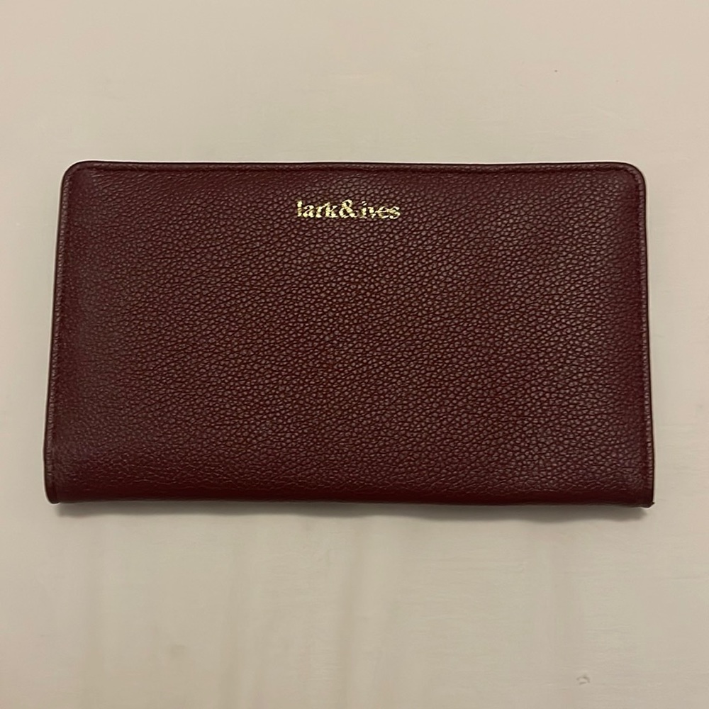 Lark & Ives Maroon Vegan Leather Wallet